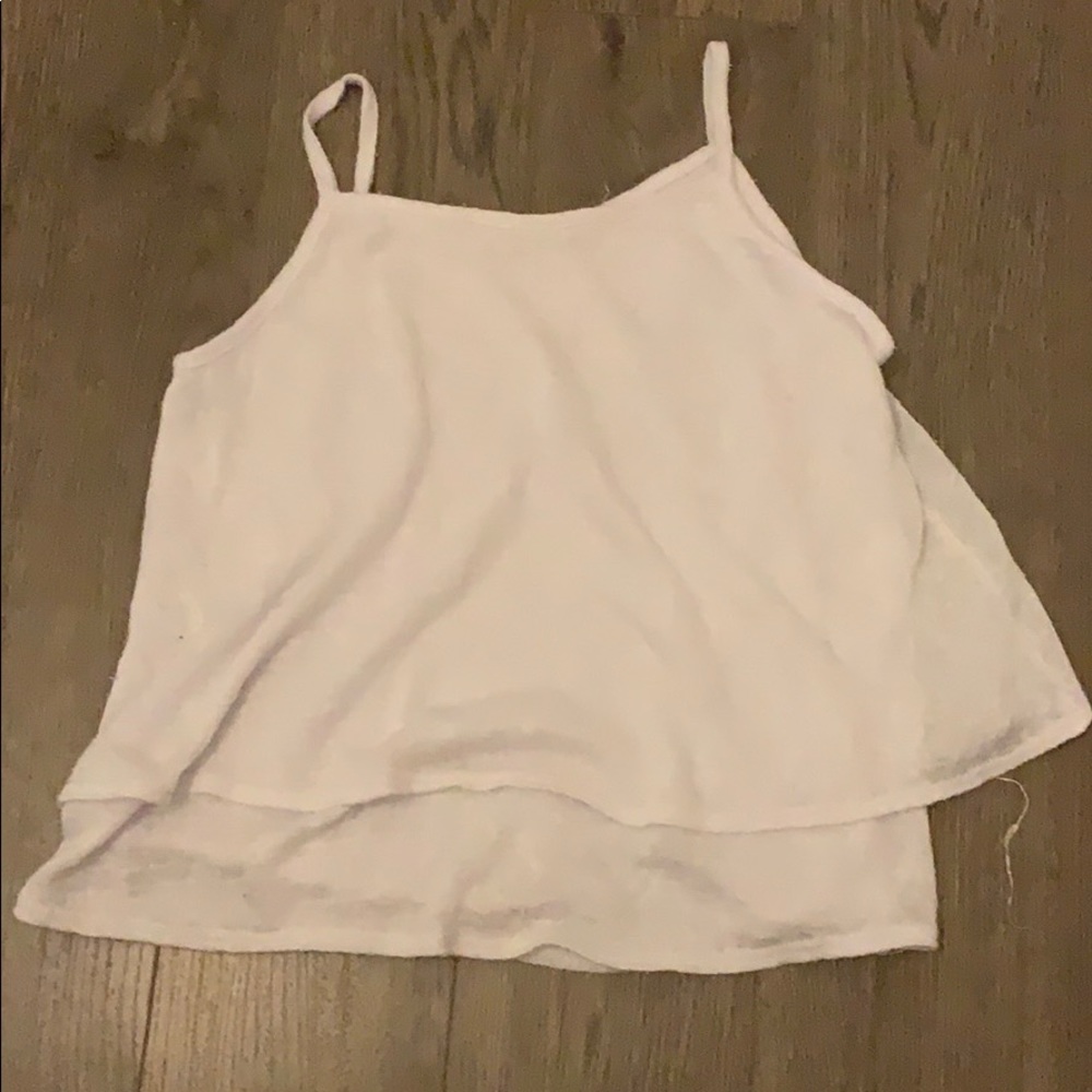 White spaghetti strap tank top